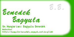 benedek bagyula business card